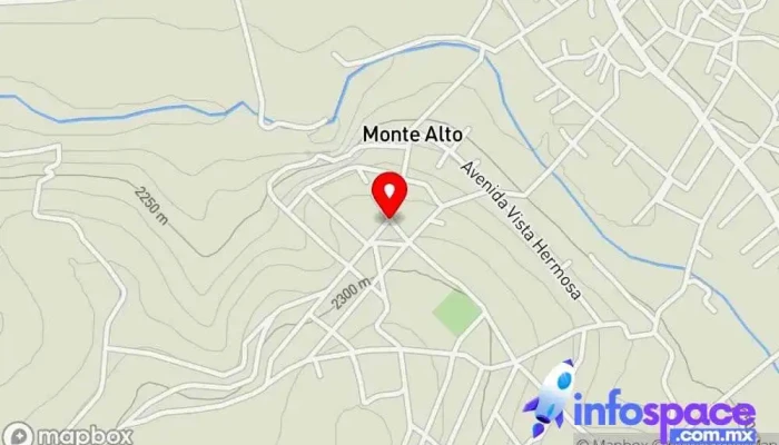 mapa de Terminal de combis Monte Alto Departamento local de transporte en Tlapanaloya