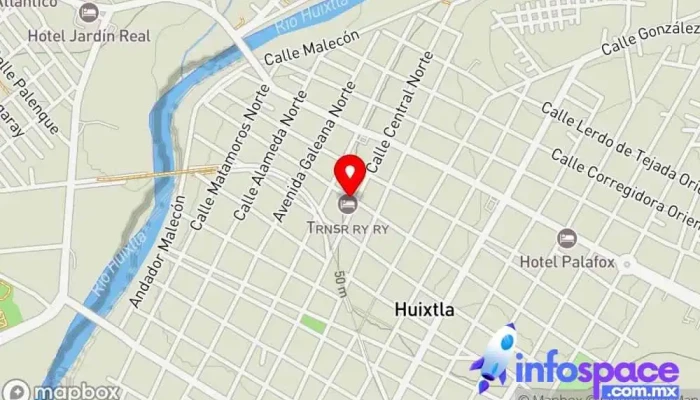 mapa de Terminal De Combis Tapachula Huixtla Rey Dary Empresa de autobuses en Huixtla