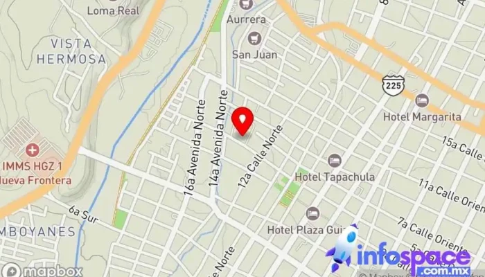 mapa de Terminal de Cortos Recorridos Servicio de transporte en Ejido del Centro