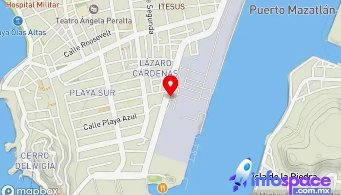 mapa de Terminal de Cruceros de Mazatlán  en Mazatlán