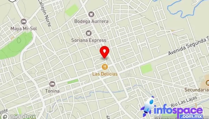 mapa de Terminal De La ORCAO Servicio de transporte en Ocosingo