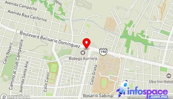 mapa de Terminal de la ruta 58 (Juan Crispín) Servicio de transporte en Tuxtla Gutiérrez