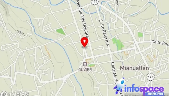 mapa de Terminal de Suburbans Miauh a Oax Servicio de transporte en Miahuatlán de Porfirio Díaz