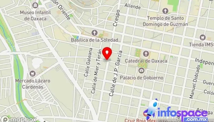 mapa de Terminal de Urban a Tehuacán Servicio de transporte en Oaxaca de Juárez