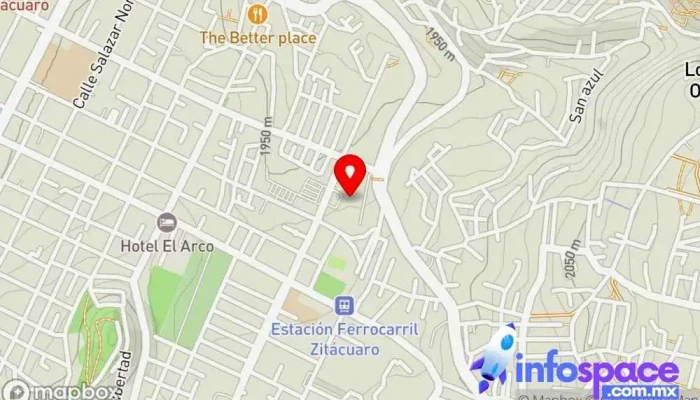 mapa de Terminal de Zitácuaro Agencia expendedora de billetes de autobús en Zitácuaro