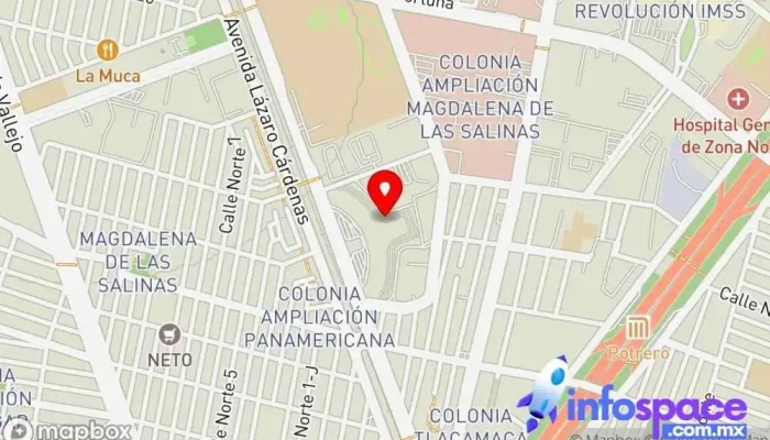 mapa de Terminal del norte Servicio de transporte en Venustiano Carranza, Ciudad de México