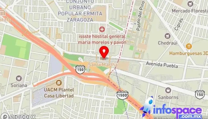 mapa de Terminal del Trolebús 