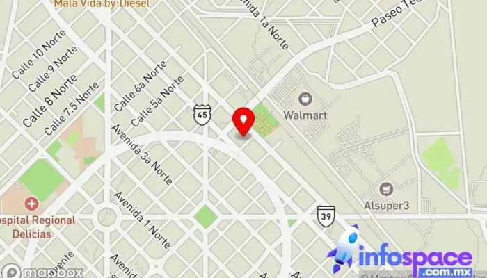 mapa de Terminal Delicias  en Delicias