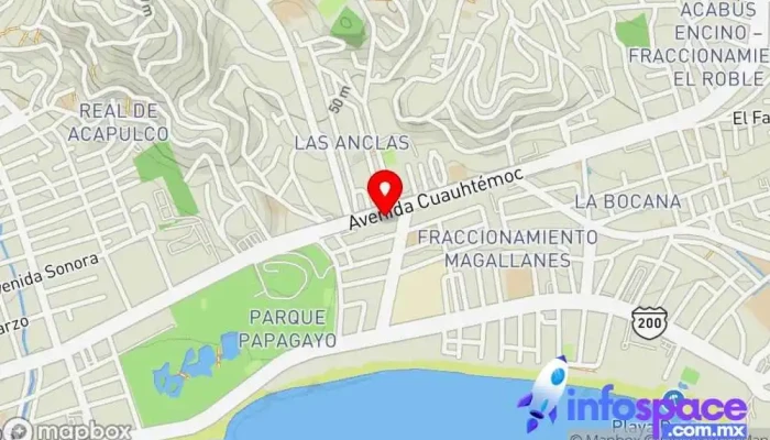mapa de Terminal Estrella De Oro Acapulco Costera Empresa de autobuses en Acapulco de Juárez