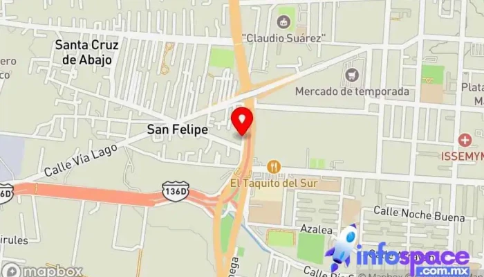 mapa de Terminal Fase 2 Texcoco Estación de autobuses en Texcoco de Mora