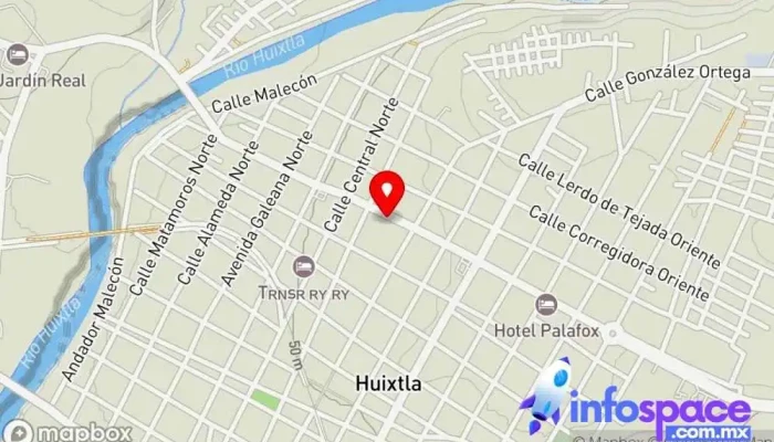 mapa de Terminal Fipsa Agencia de alquiler de autobuses en Huixtla