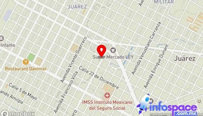 mapa de Terminal Guamuchil Estación de autobuses en Guamúchil