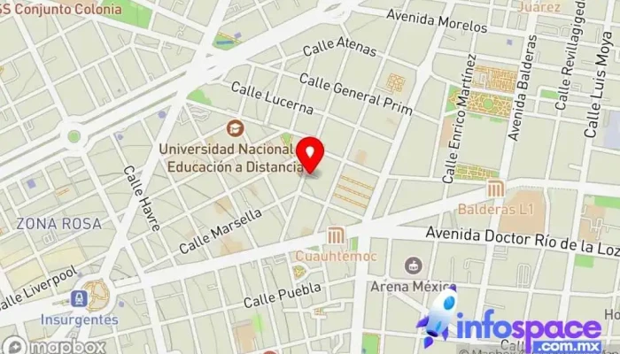 mapa de Terminal Juárez Pop-up hall Centro comercial, Restaurante de comida rápida en Cuauhtémoc, Ciudad de México