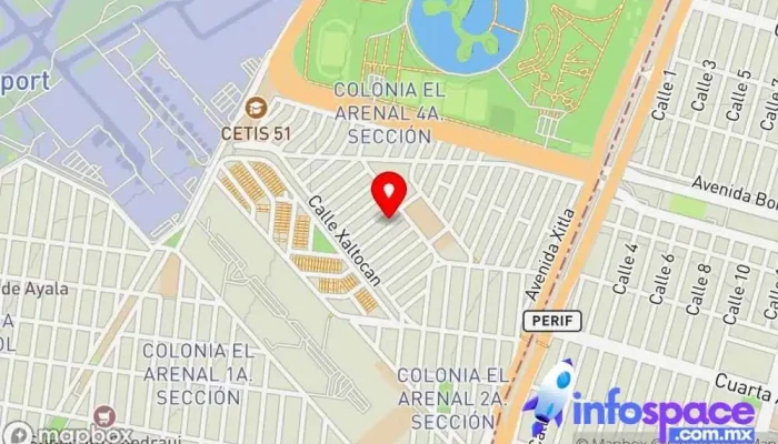 mapa de Terminal Servicio de transporte en Venustiano Carranza, Ciudad de México