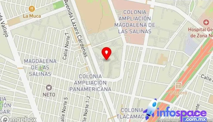 mapa de TERMINAL Servicio de transporte en Gustavo A. Madero, Ciudad de México