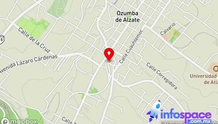 mapa de Terminal Empresa de mensajería en Ozumba de Alzate