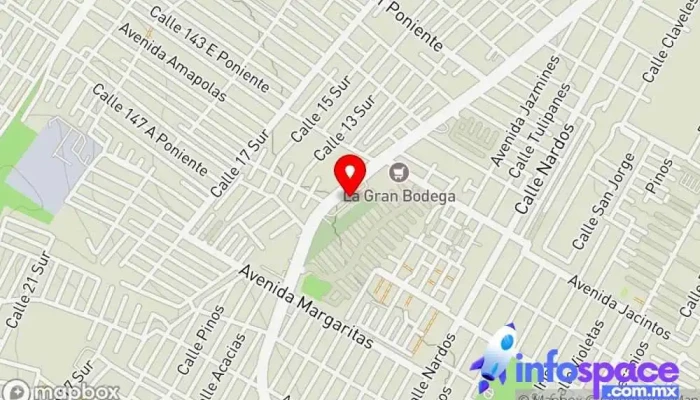 mapa de Terminal Margaritas Estación de autobuses en Heroica Puebla de Zaragoza