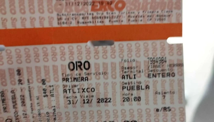 Terminal Oro Erco -  Comentarios - Atlixco