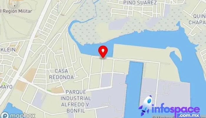 mapa de Terminal-Parque Bonfil-Casa Hogar Parada para camiones en Mazatlán