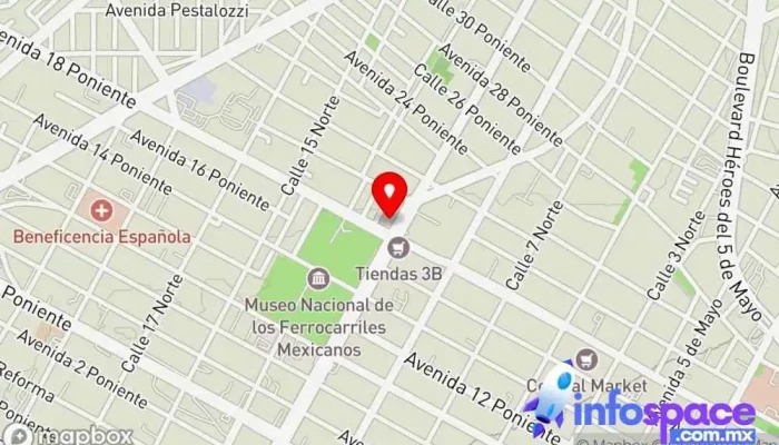 mapa de Terminal Puebla Tren Turistico Estación de tren en Heroica Puebla de Zaragoza