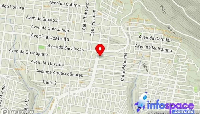 mapa de Terminal R-87 Servicio de transporte en Tuxtla Gutiérrez