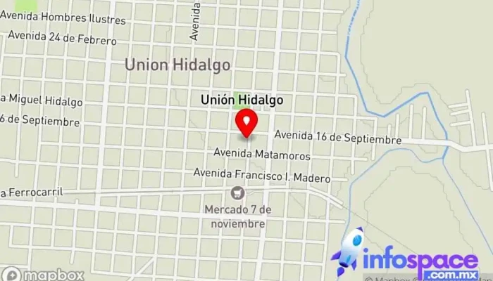 mapa de Terminal Ranchu Gubiña Parada para camiones en Unión Hidalgo