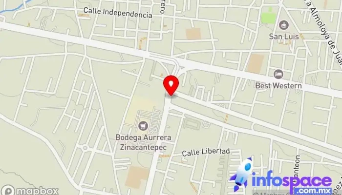 mapa de Terminal Servicios Internacionales Comercio en San Miguel Zinacantepec