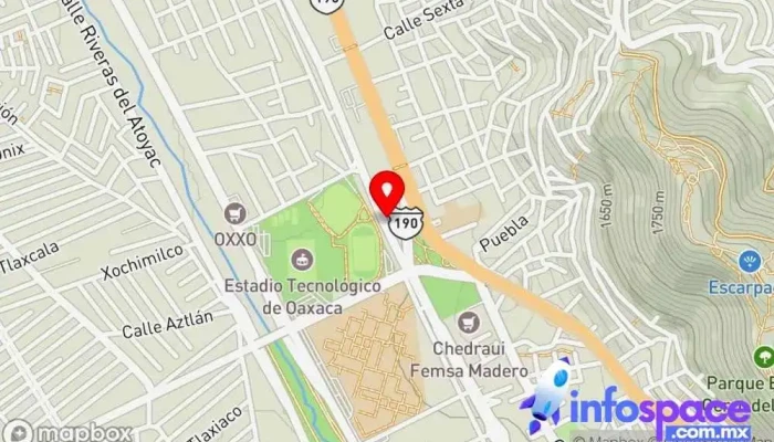 mapa de Terminal Sta. Rosa Empresa de autobuses en Oaxaca de Juárez