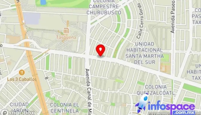 mapa de Terminal taxqueña Servicio de transporte en Coyoacán, Ciudad de México