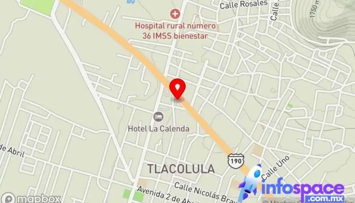 mapa de Terminal Tlacolula SUR Agencia expendedora de billetes de autobús en Tlacolula de Matamoros