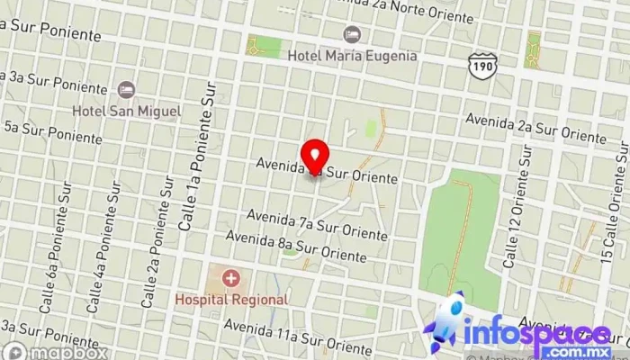 mapa de Terminal Tuxtla- 20 de noviembre, col Vicente Guerrero (Emiliano Zapata), Servicio de transporte en Tuxtla Gutiérrez