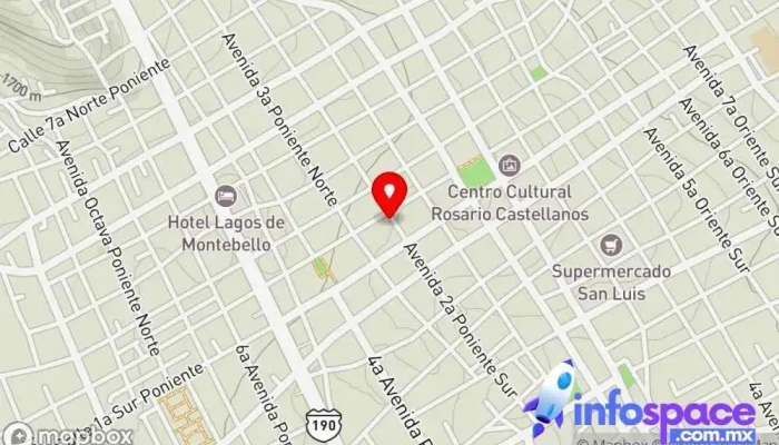 mapa de Terminal Tzimol - Comitán Servicio de transporte en Guadalupe