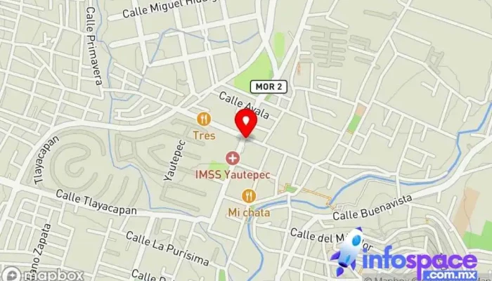 mapa de Terminal Yautepec Estación de autobuses en Yautepec de Zaragoza