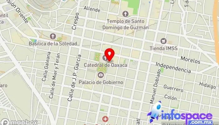 mapa de Ticket Bus Agencia expendedora de billetes de autobús en Oaxaca de Juárez