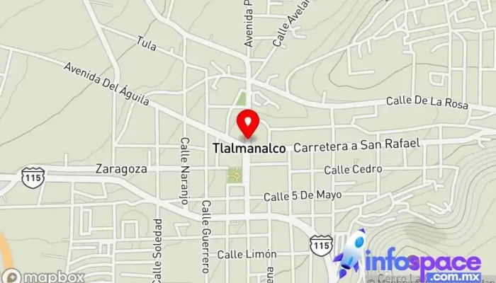 mapa de Tlalmanalco Bus stop en Tlalmanalco de Velázquez