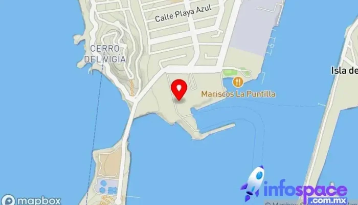 mapa de Transportacion Maritima De California Oficinas de empresa en Mazatlán
