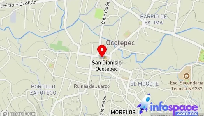 mapa de Transportadora turística 9 de octubre Servicio de transporte en San Dionisio Ocotepec