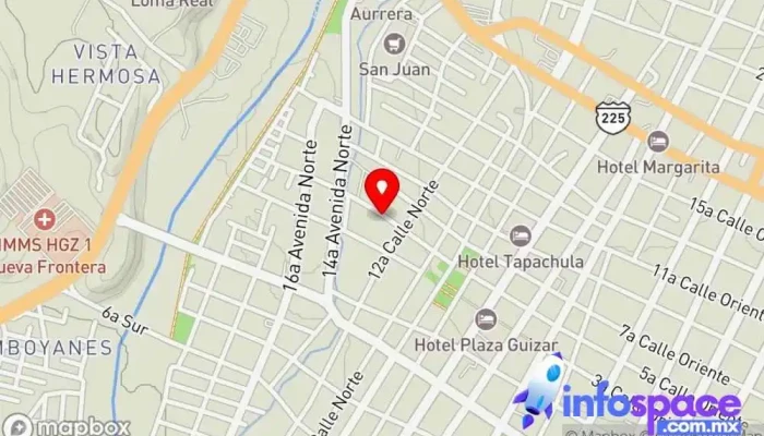 mapa de Transportes Lopez Huehuetan Servicio de transporte en Tapachula