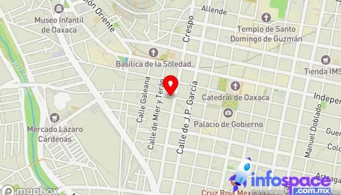 mapa de Transportes Turísticos Capilla Abierta Servicio de transporte en Oaxaca de Juárez