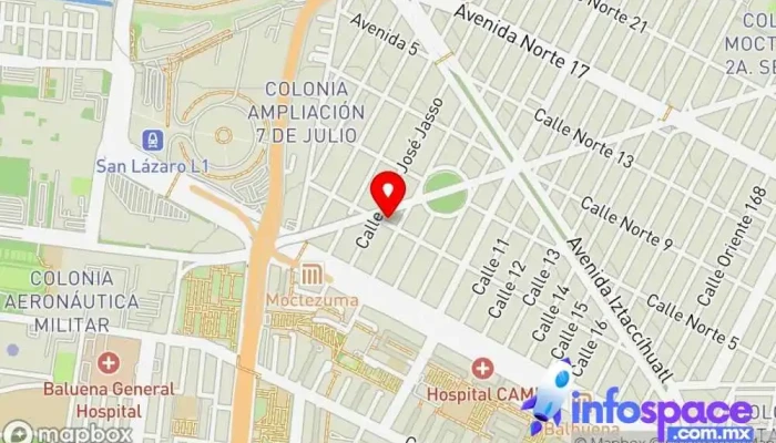 mapa de Transportes Turisticos San Francisco Agencia de viajes en Venustiano Carranza, Ciudad de México