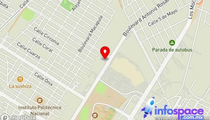 mapa de Tufesa Empresa de autobuses, Servicio de envíos en Los Mochis