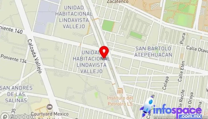 mapa de U. H. Lindavista-Vallejo Estación de autobuses en Ciudad de México