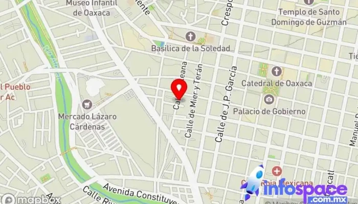 mapa de Villa del Pacífico Empresa de autobuses en Oaxaca de Juárez