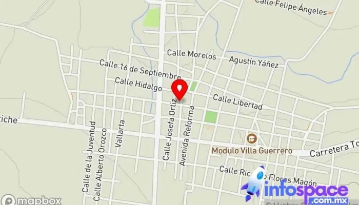mapa de Villa Guerrero Bus stop en Villa Guerrero