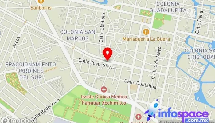 mapa de Xochimilco Estación de tren en Xochimilco, Ciudad de México